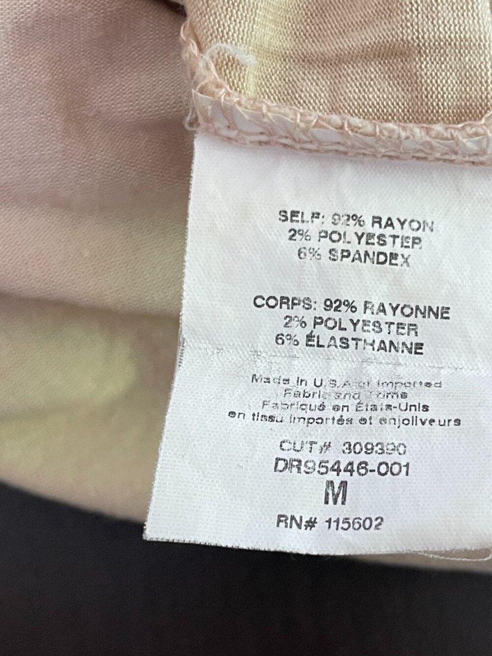 All in Favor Striped Tank Midi Dress Size M Beige Red Casual Summer Made in USA - Picture 7 of 7